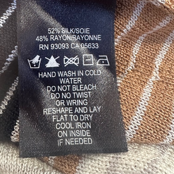 Nic & Zoe Open Front Cardigan Sweater Silk Blend Women’s Size Petite Medium - Picture 5 of 5